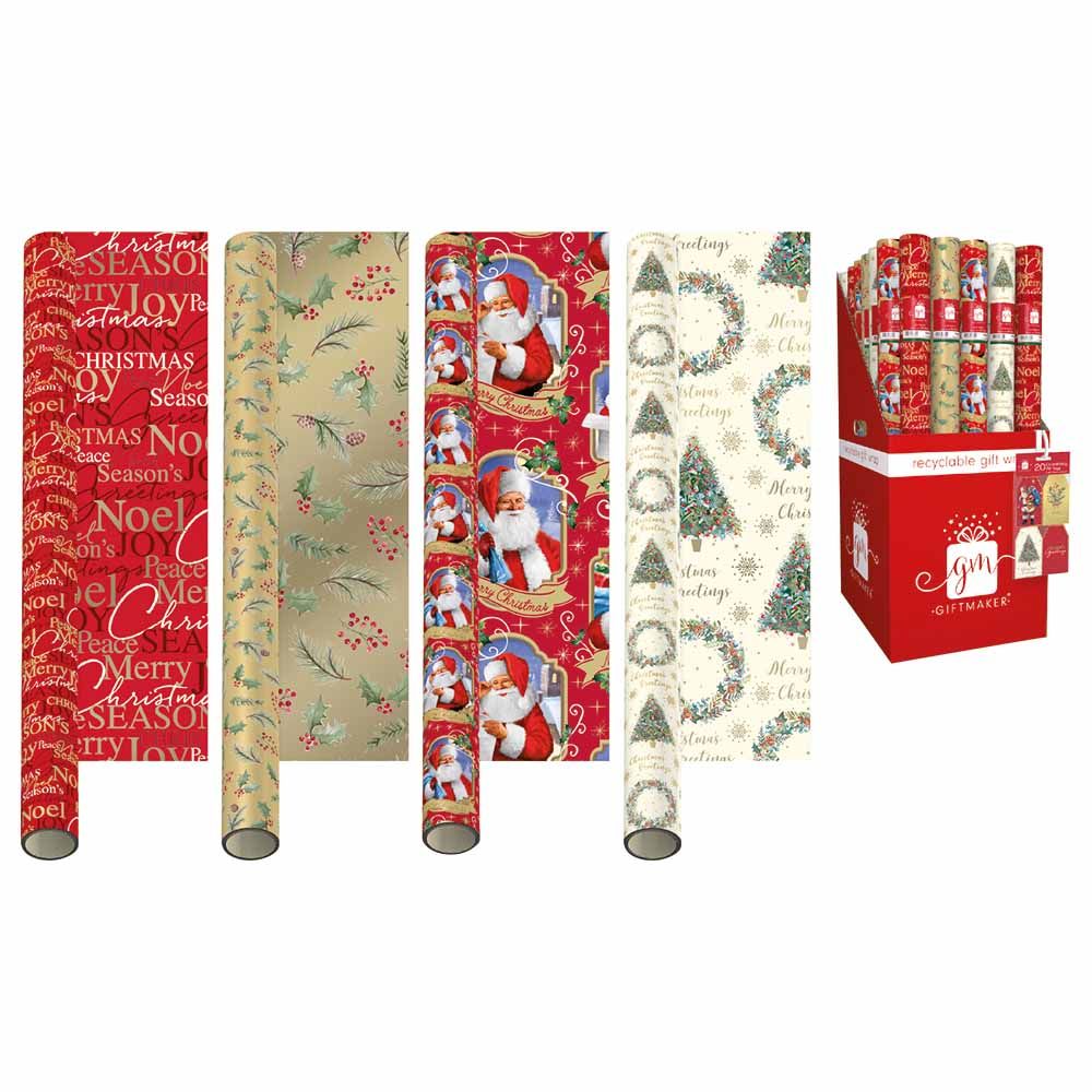 Giftmaker - 4m Elegant Traditions Gift Wrap - Assorted