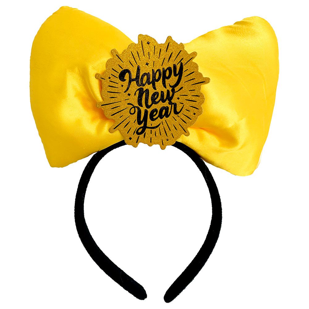 Party Magic - New Year Bow Headband - Yellow