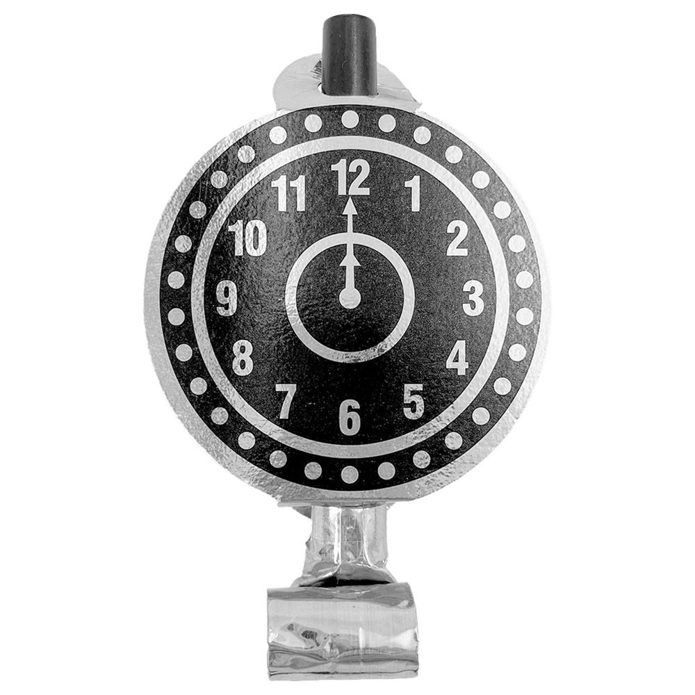 Party Magic - New Year Clock Blowouts - 6 pcs - Silver