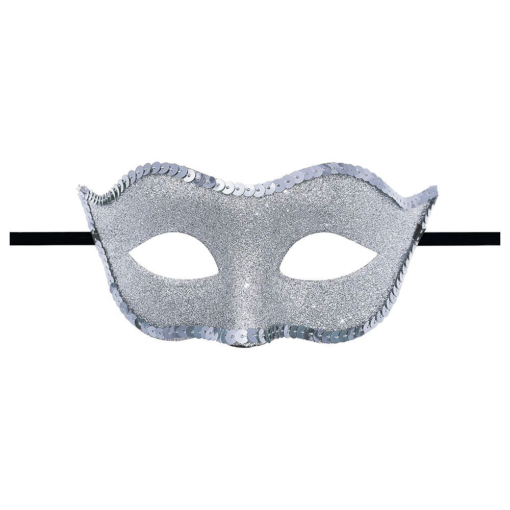 Party Magic - Glitter Eye Mask with Sequins Silver