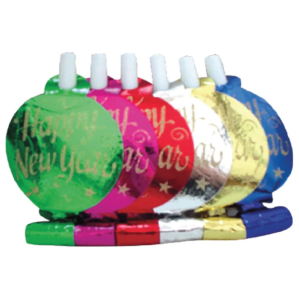 Party Magic - Happy New Year Glitter Blowouts - Pack of 6