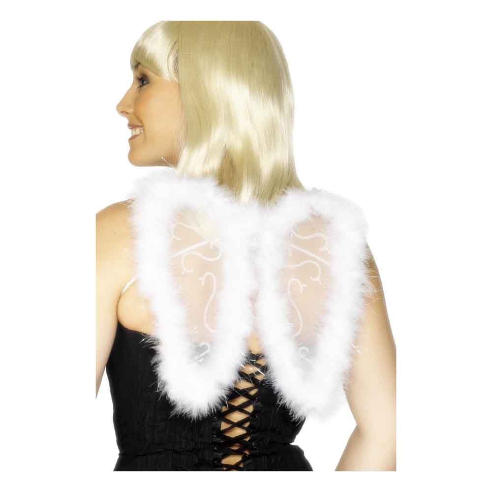 Smiffys - Minimarabou Glitter Women's Wing - White