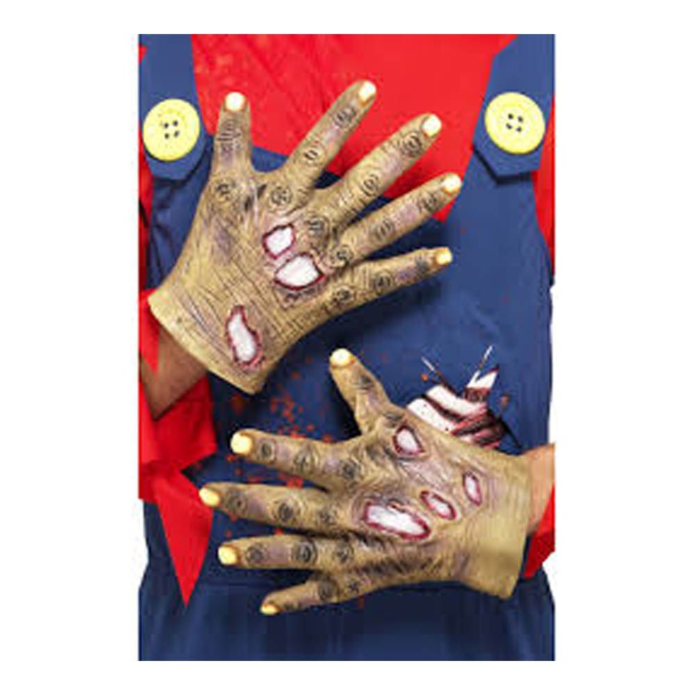 Smiffys - Decaying Zombie Latex Gloves