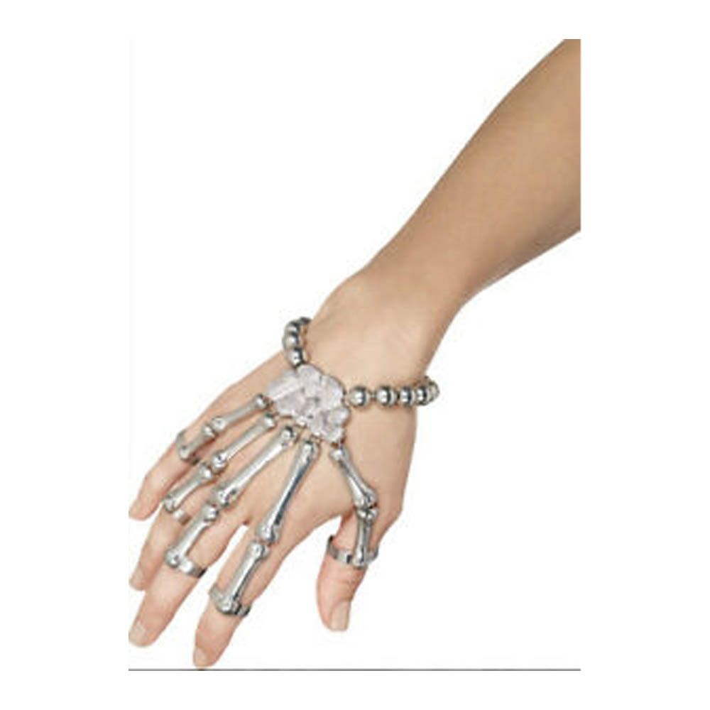 Smiffys - Skeleton Hand Bracelet - Silver