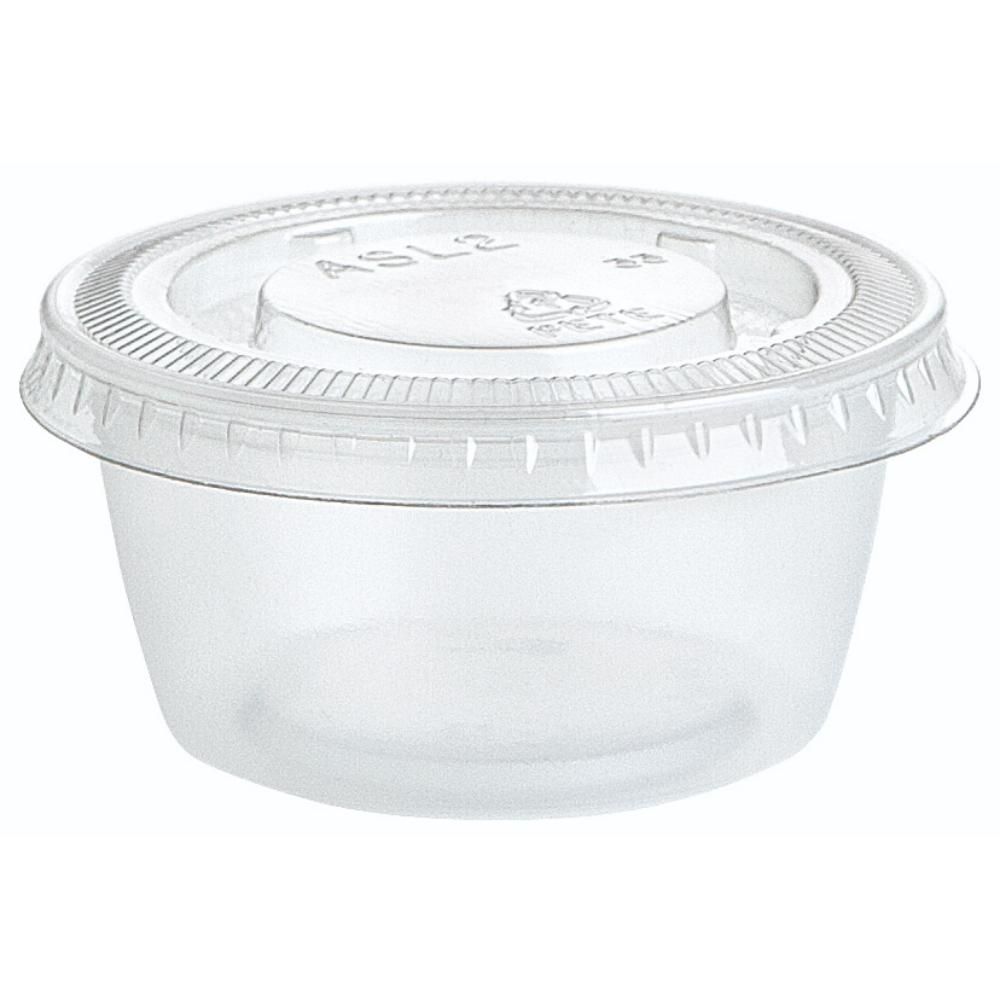 Unique - Premier Style Plastic Gelatin Cups With Lid - Clear