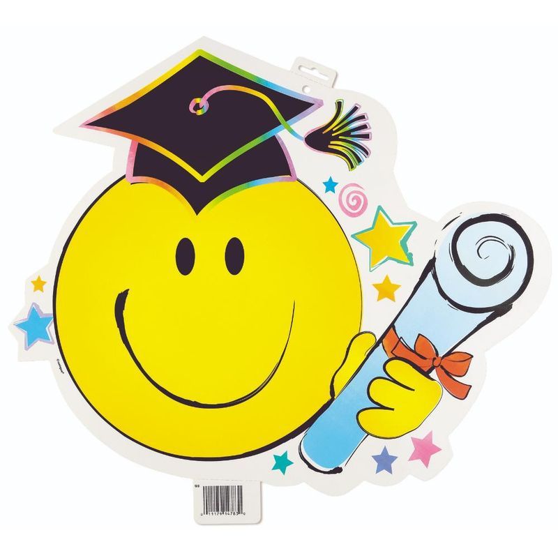 Unique - Smiley Grad Cutout 17.5in