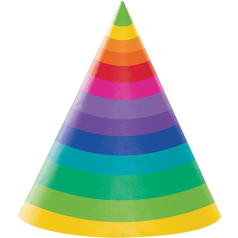 Creative Converting - Rainbow 8 Hat Adult Size 7in X 5.75in