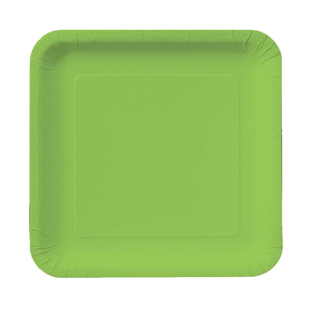 Party Zone - Square Luncheon Plates 7" 18pcs - Fresh Lime