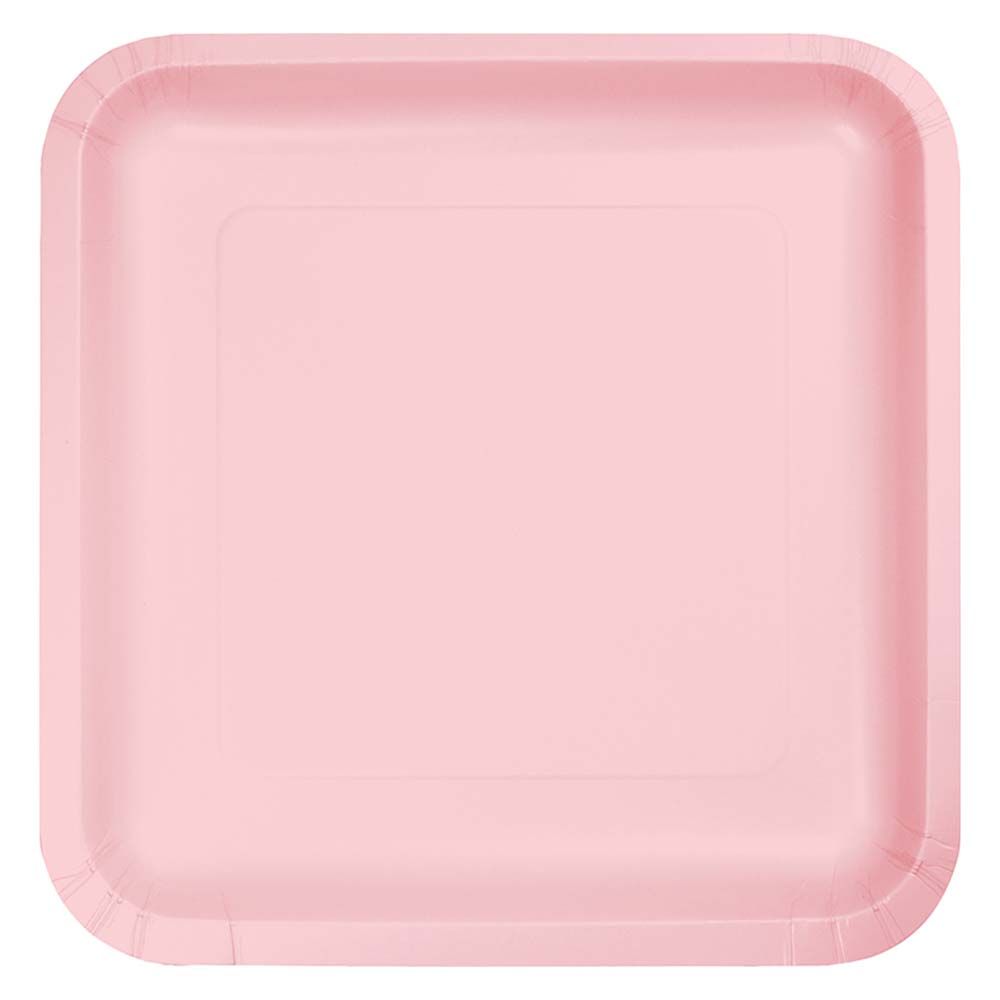 Party Zone - Square Luncheon Plates 9" 18pcs - Classic Pink