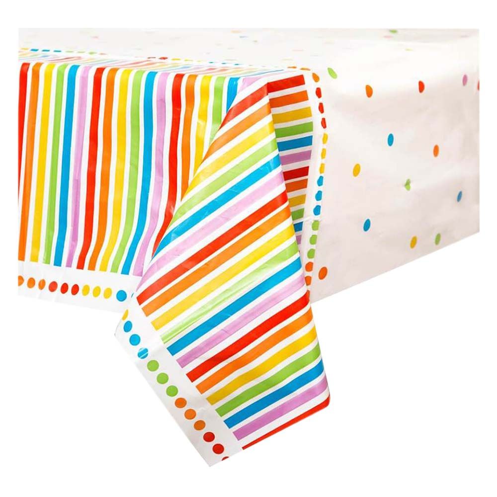 Party Zone - Rainbow Birthday Plastic Tablecover