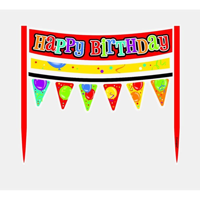 Unique - Cake Banners Birthday Confetti 5.75in X 6.50in 1pcs