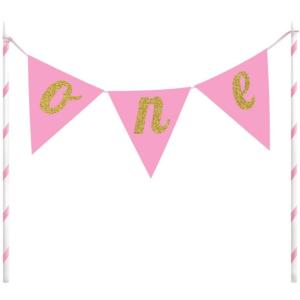 Creative Converting - 1st Birthday One Pennant Cake Topper