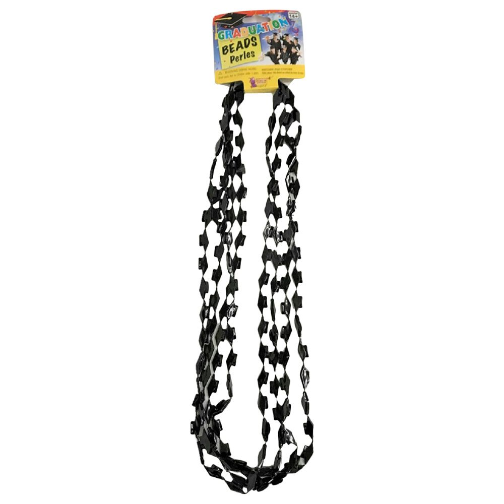 Forum Novelties - Graduation Beads Necklace - Black - Pack of 4