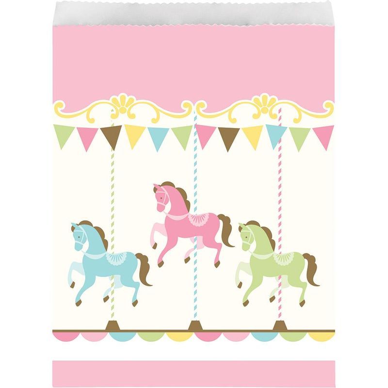 Creative Converting - Carousel Paper Treat Bag 8.75x6.5in