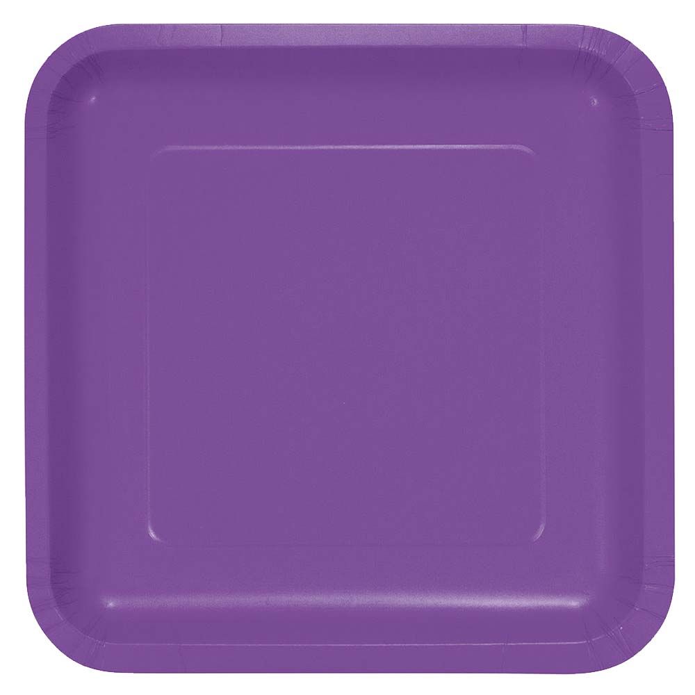 Party Zone - Square Dinner Plates 9" 18pcs - Amethyst