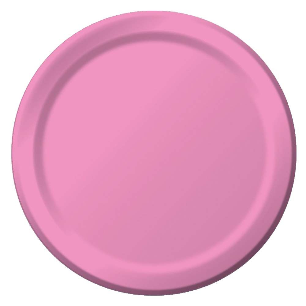 Party Zone - Round Luncheon Plates 10" 24pcs - Candy Pink