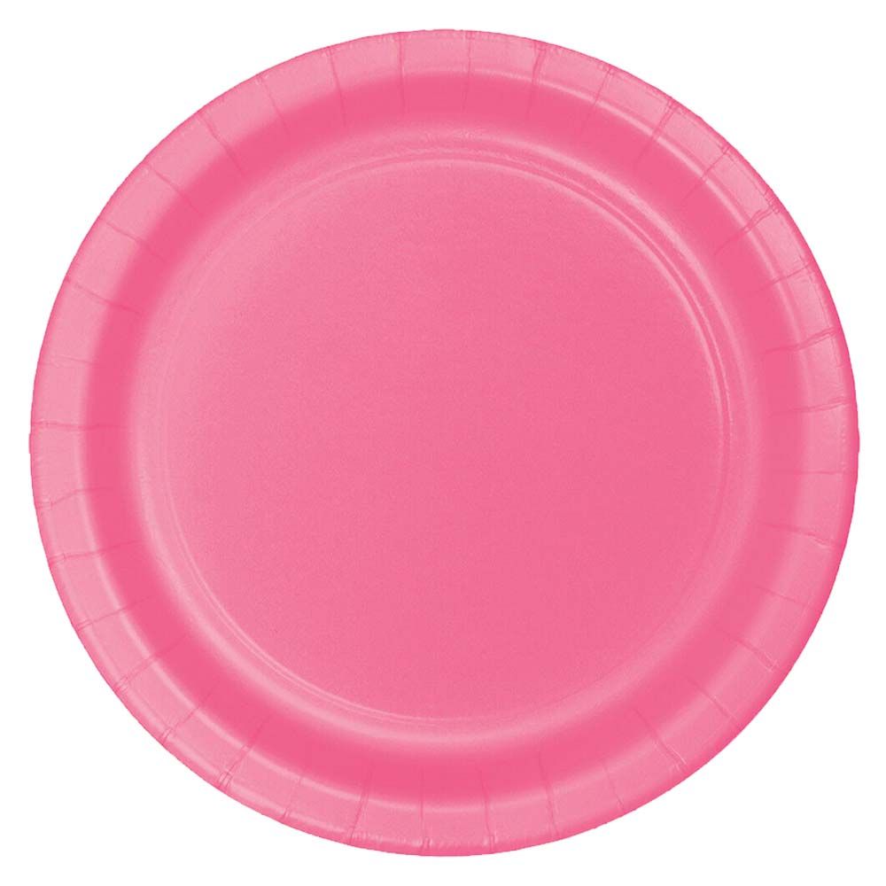 Party Zone - Round Luncheon Plates 7" 24pcs - Candy Pink