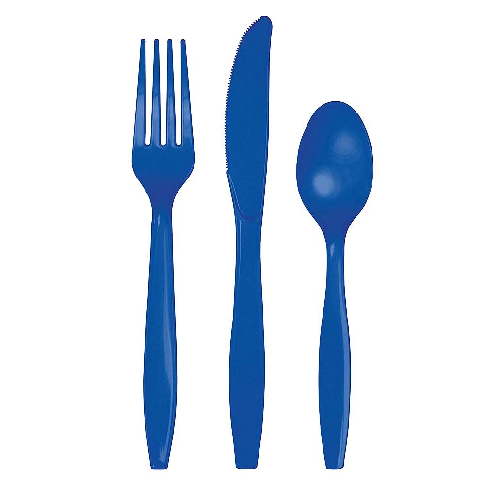 Party Zone - Cutlery Assortment 24pcs - Cobalt