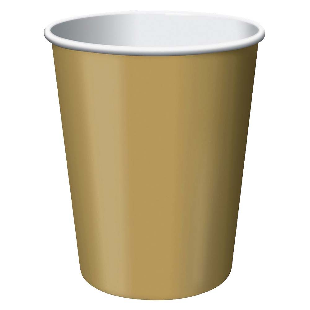 Party Zone - Touch Of Color Cup 9oz 24pcs - Gold