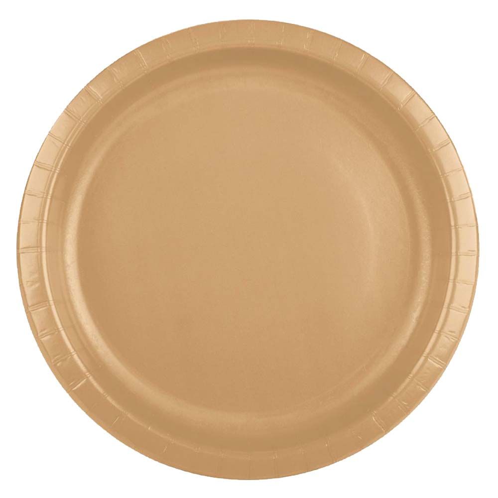 Party Zone - Round Luncheon Plate 24pcs 10" - Gold