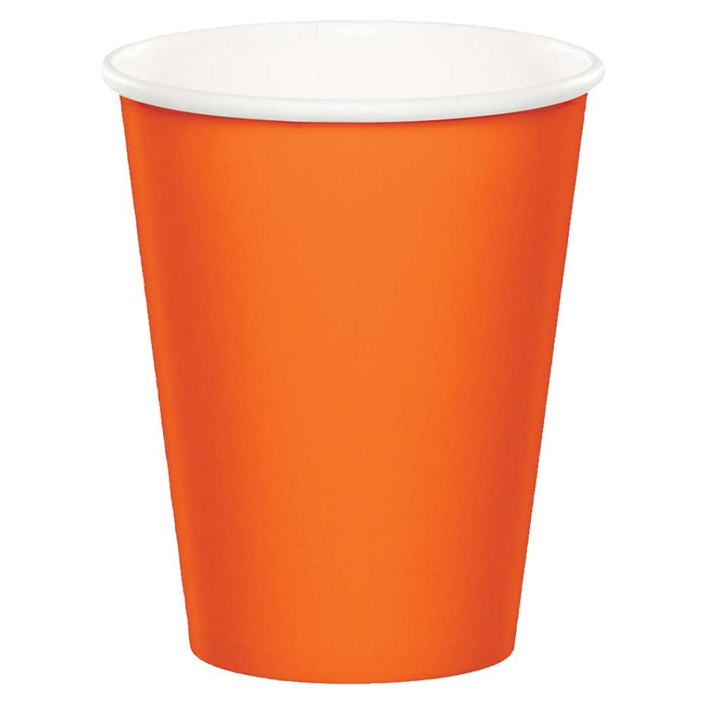 Party Zone - Touch of Color Cup 9oz 24pcs - Orange