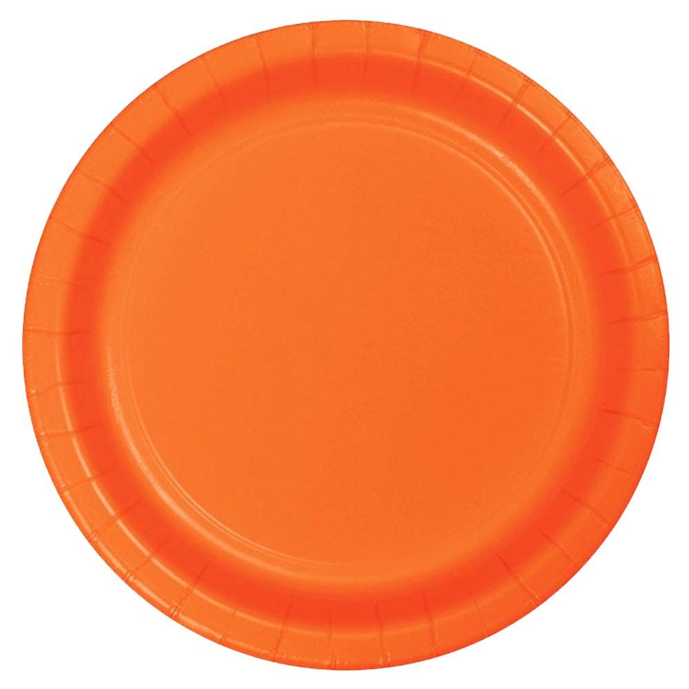 Party Zone - Round Luncheon Plate 10" 24pcs - Orange