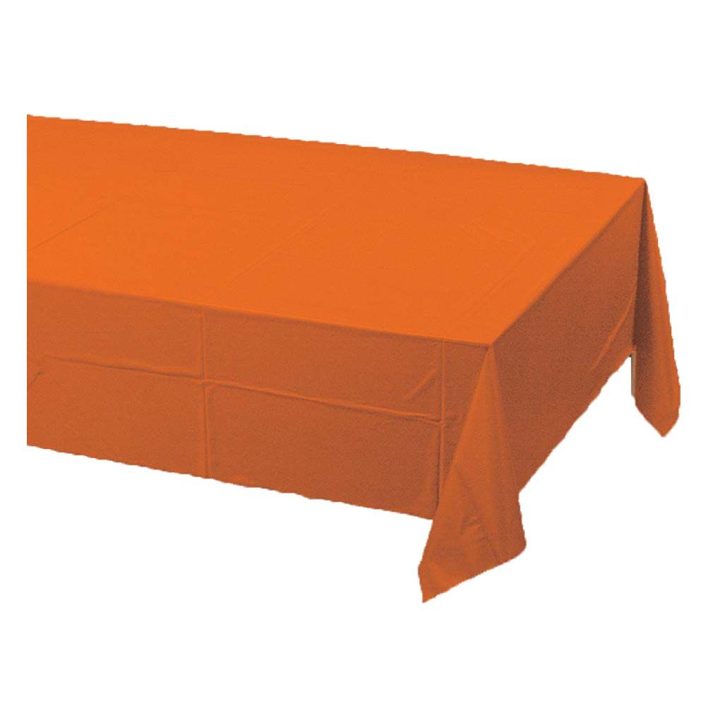 Party Zone - Plastic Lined Tablecover - Orange