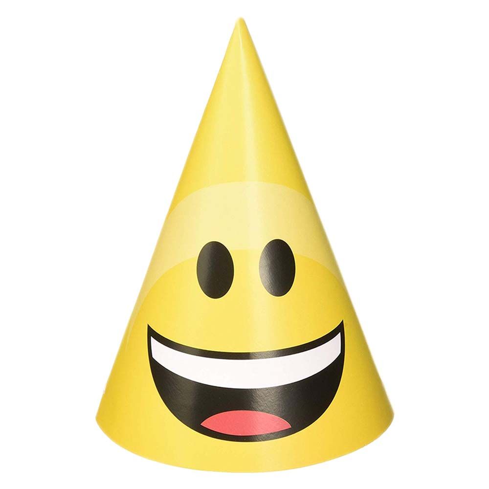 Party Zone - Emojions Hat Child Size 8pcs - Yellow