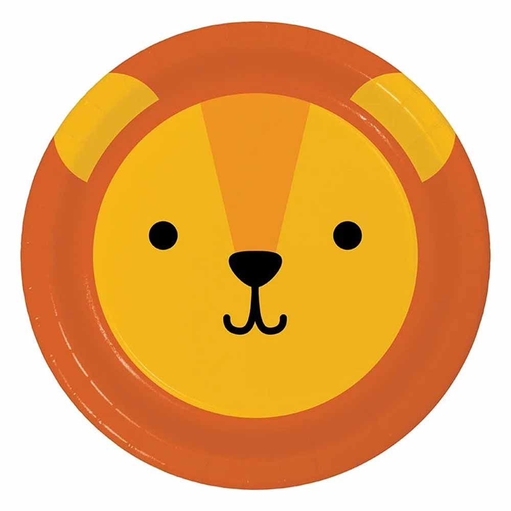 Creative Converting - Lion Face Paper Plate 7 Inch - Pack of 8