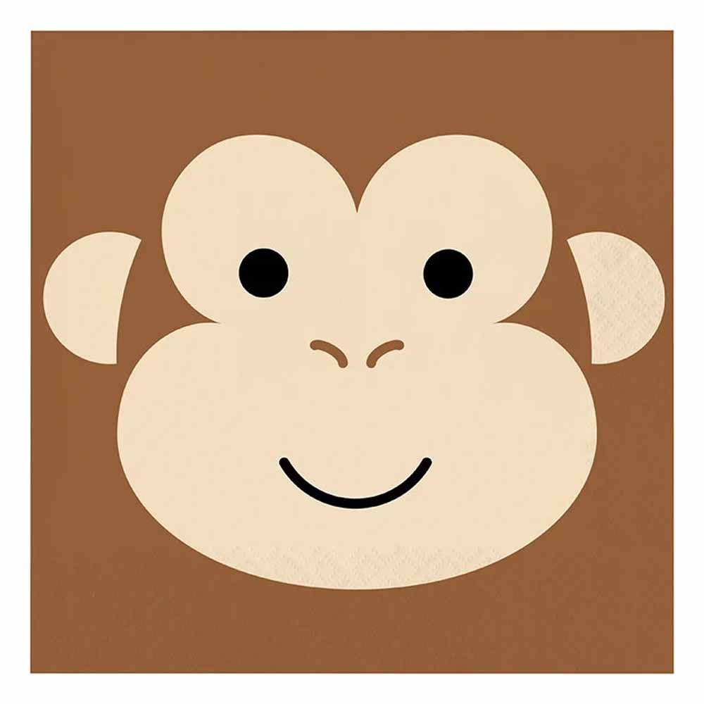 Creative Converting - Monkey Face Lunch Paper Napkins Pack of 16