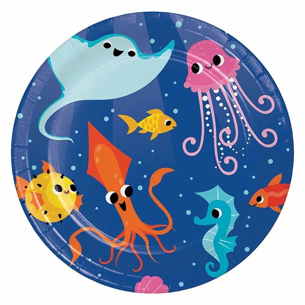 Creative Converting - Ocean Luncheon Plates 8.7 Inch - Pack of 8