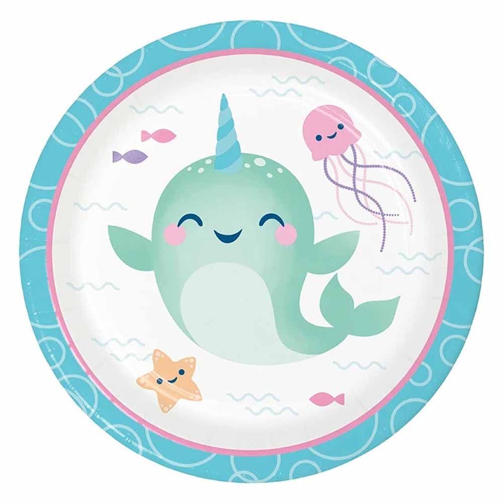 Creative Converting - Narwhal Party Lunch Plates 7 Inch Pack of 8