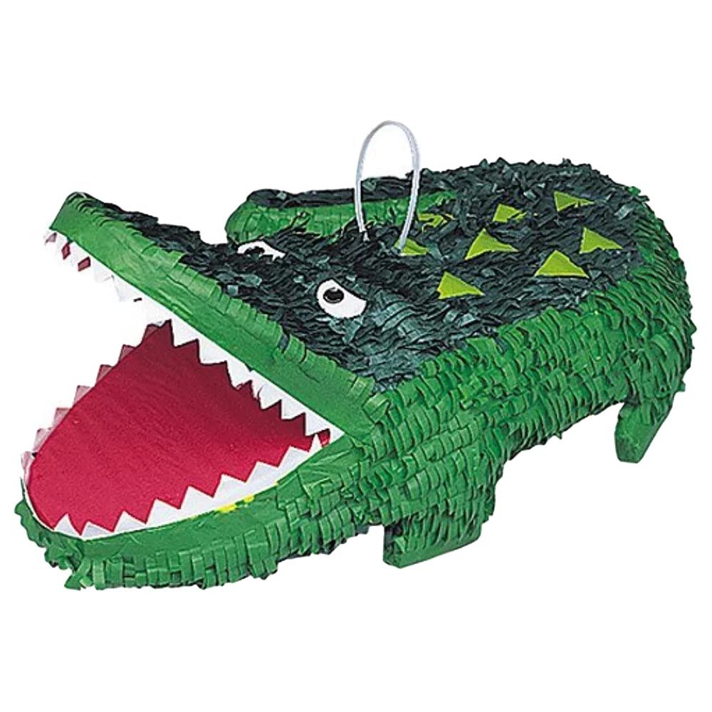 Unique - Party Alligator Pinata For Kids - 8X13X4 Inch - Green