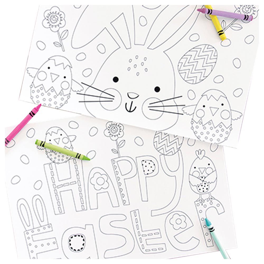 Unique - Color-In Paper Placemats 2 Designs Pack Of 8