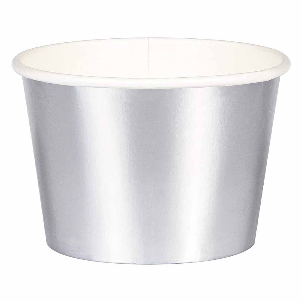 Creative Converting - Foil Treat Cups Pack of 8 - Silver