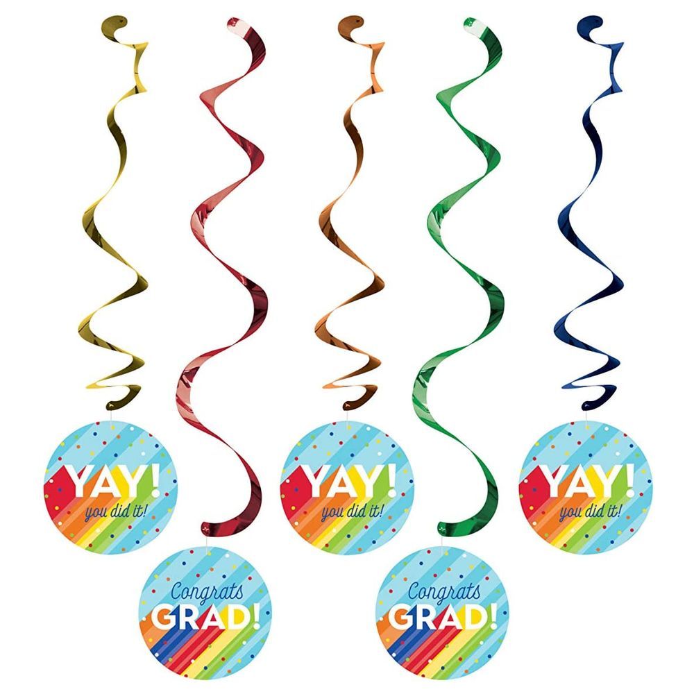 Creative Converting - Rainbow Grad Dizzy Danglers - Pack of 5