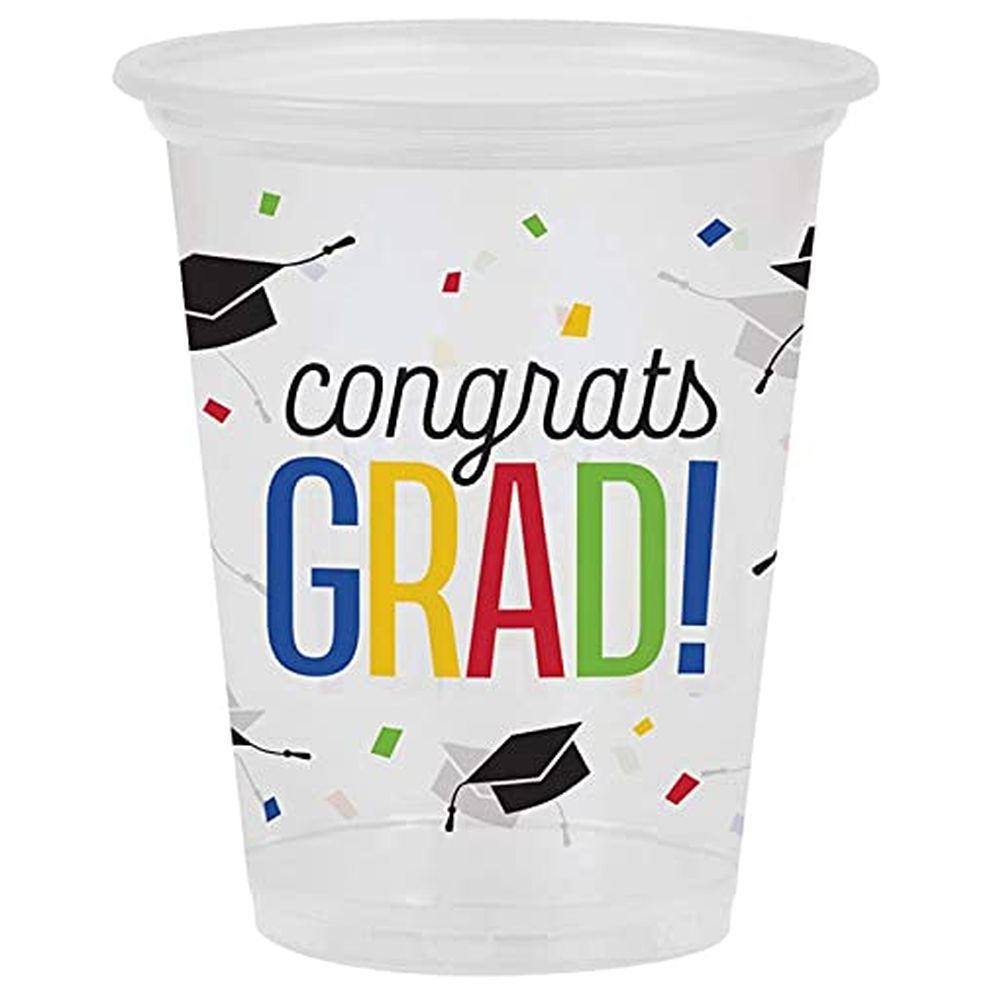 Creative Converting - Colorful Grad Plastic Cups - Pack of 8