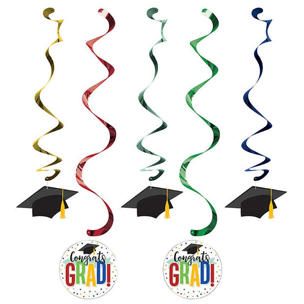 Creative Converting - Colorful Grad Dizzy Danglers - Pack of 5