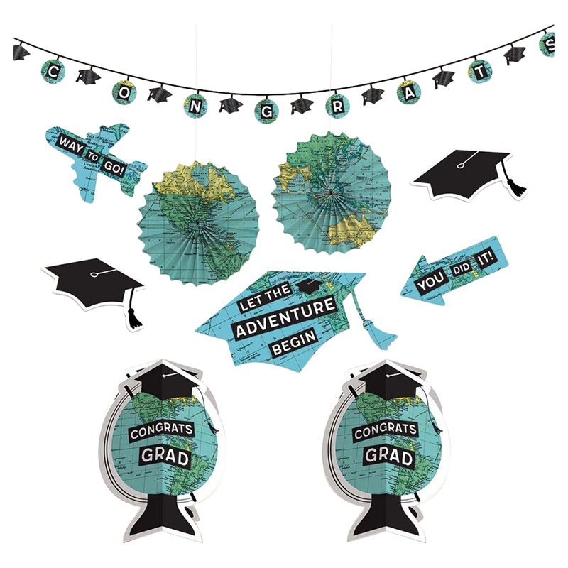 Amscan - The World Awaits Graduation Decorating Kit - Pack of 10