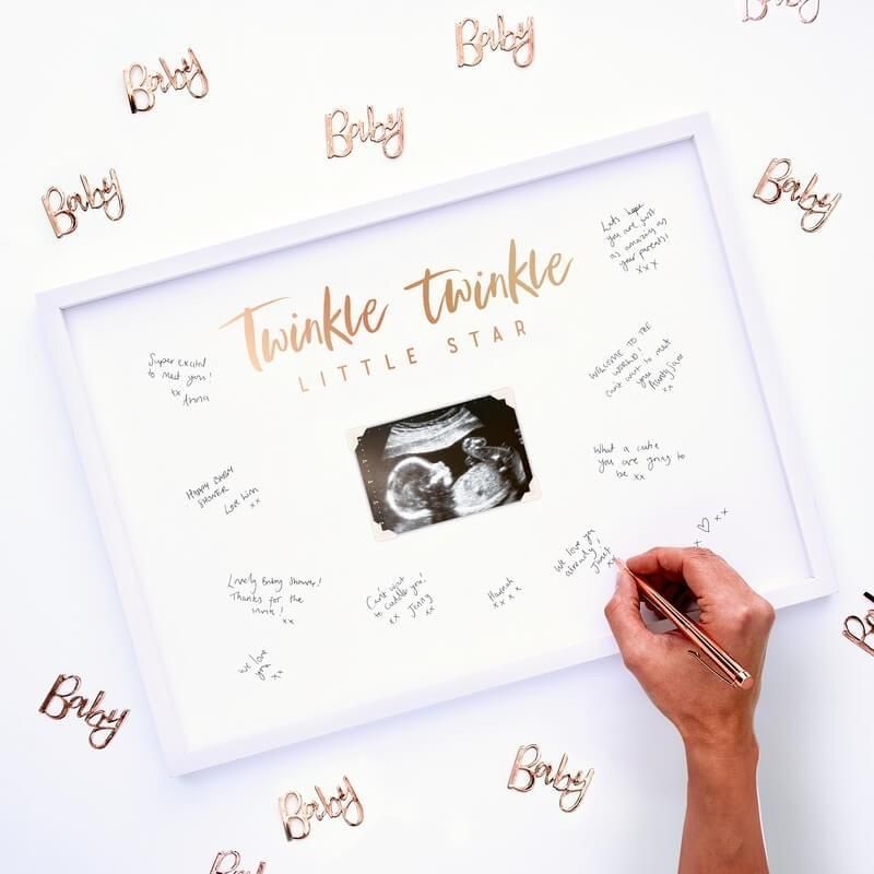 Ginger Ray - Baby Shower Guest Book - Frame 32X44Cm