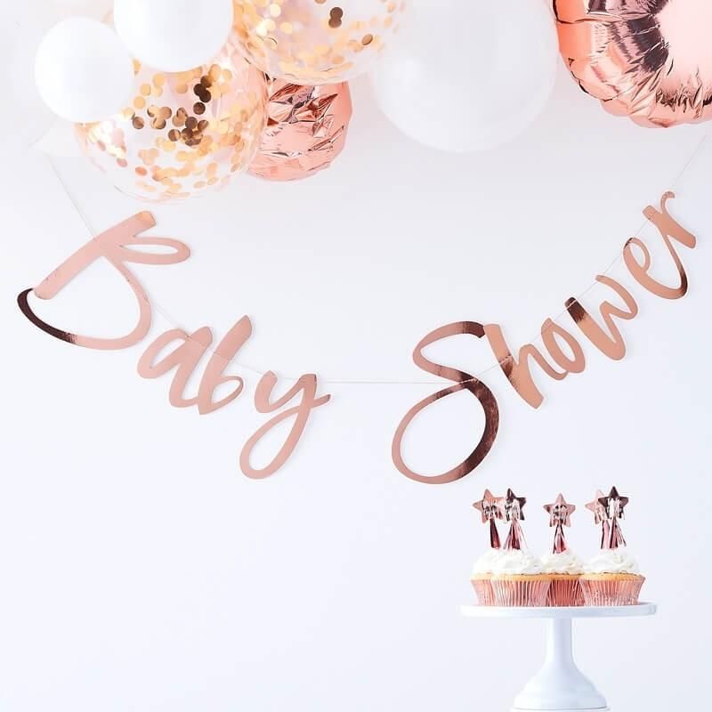 Ginger Ray - Backdrop - Baby Shower - Rose Gold