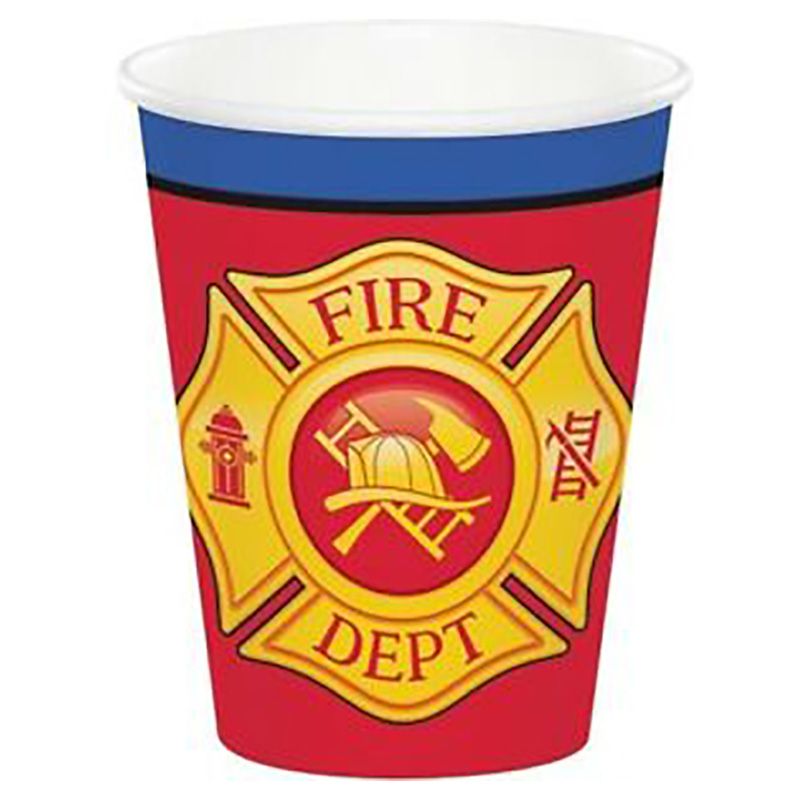 Creative Converting - Flaming Fire Truck Cups 9oz 8pcs