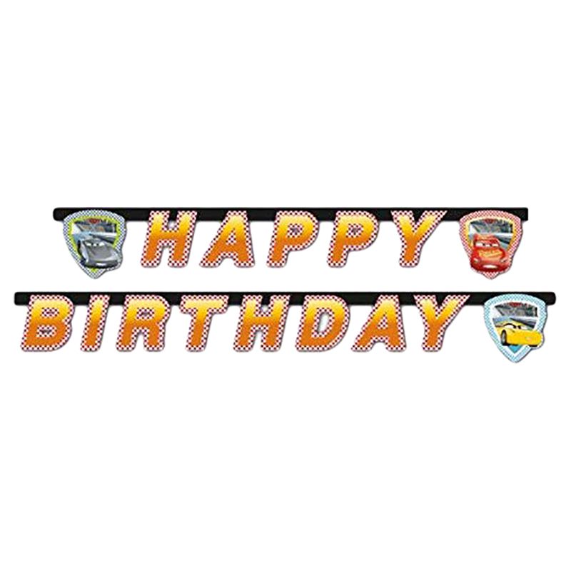 Procos - Cars 3 Diecut Happy Birthday Banner