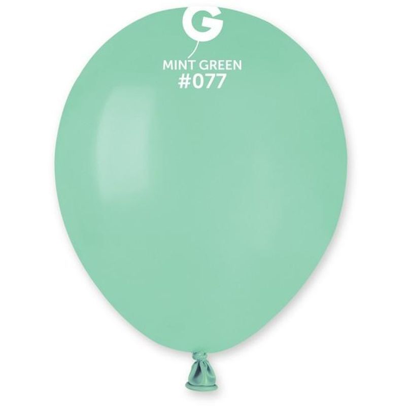 Gemar - 5in Standard Latex Mint Green Color Balloon 100pcs