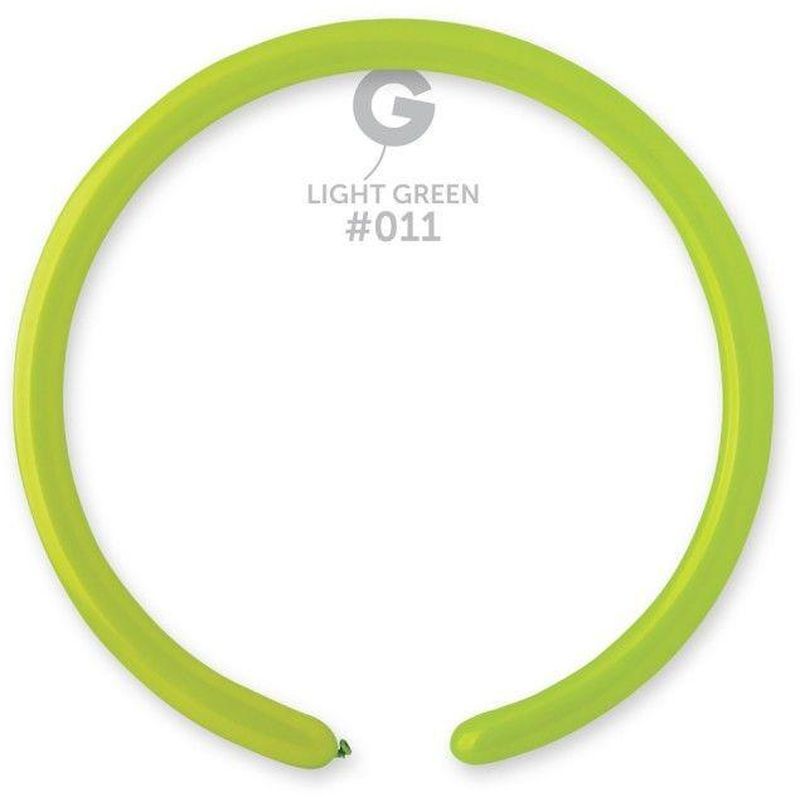 Gemar Light Green Color Latex Modeling Balloon 100pcs