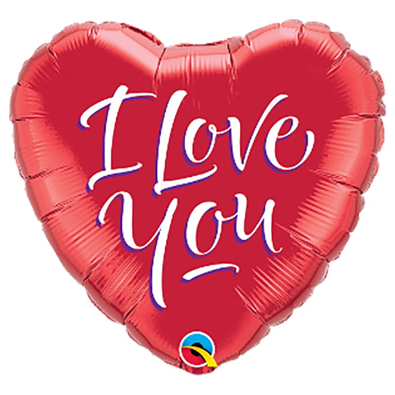 Qualatex - I Love You Script Modern Foil Balloon - 18Inch