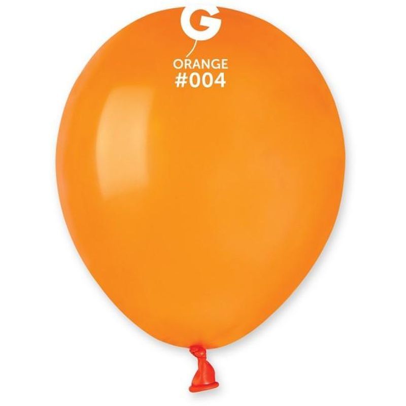 Gemar - 5in Round Orange Latex Balloon