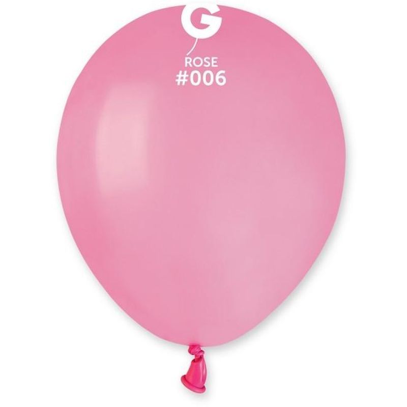 Gemar - 5in Round Rose Latex Balloon