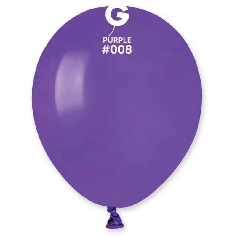 Gemar - 5in Round Purple Latex Balloon