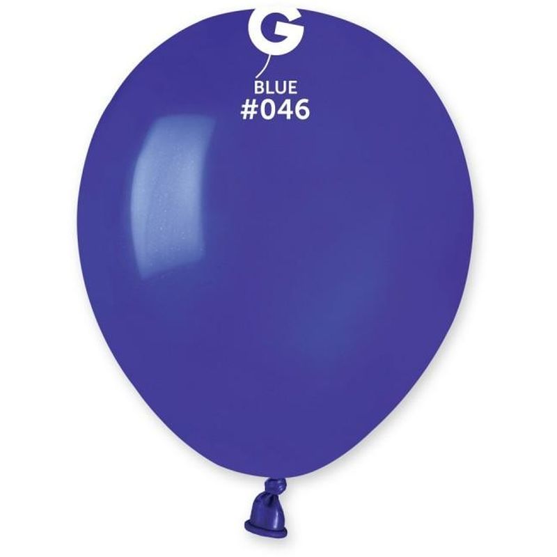 Gemar - 5in Round Blue Latex Balloon